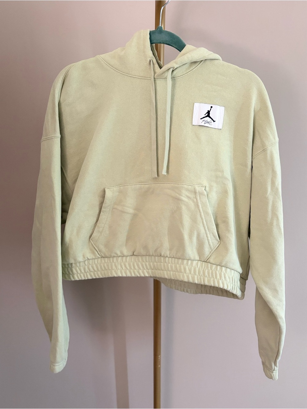 Air Jordan Flight Pale Sage Cropped Pullover Hoodie